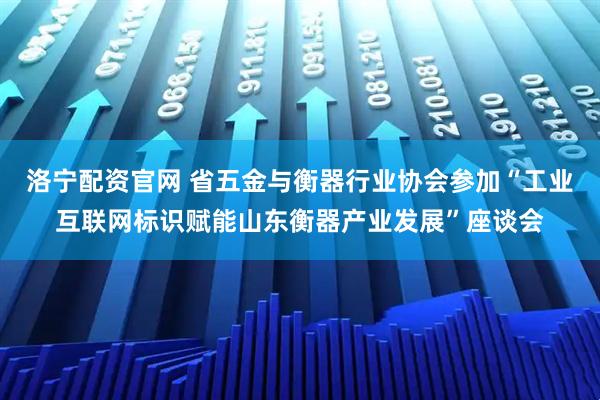 洛宁配资官网 省五金与衡器行业协会参加“工业互联网标识赋能山东衡器产业发展”座谈会