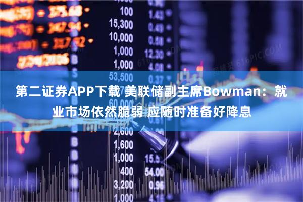 第二证券APP下载 美联储副主席Bowman：就业市场依然脆弱 应随时准备好降息