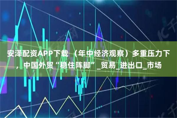 安泽配资APP下载 （年中经济观察）多重压力下，中国外贸“稳住阵脚”_贸易_进出口_市场