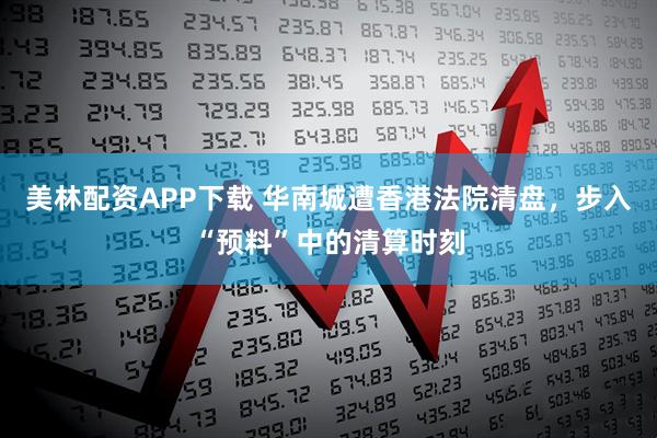 美林配资APP下载 华南城遭香港法院清盘，步入“预料”中的清算时刻